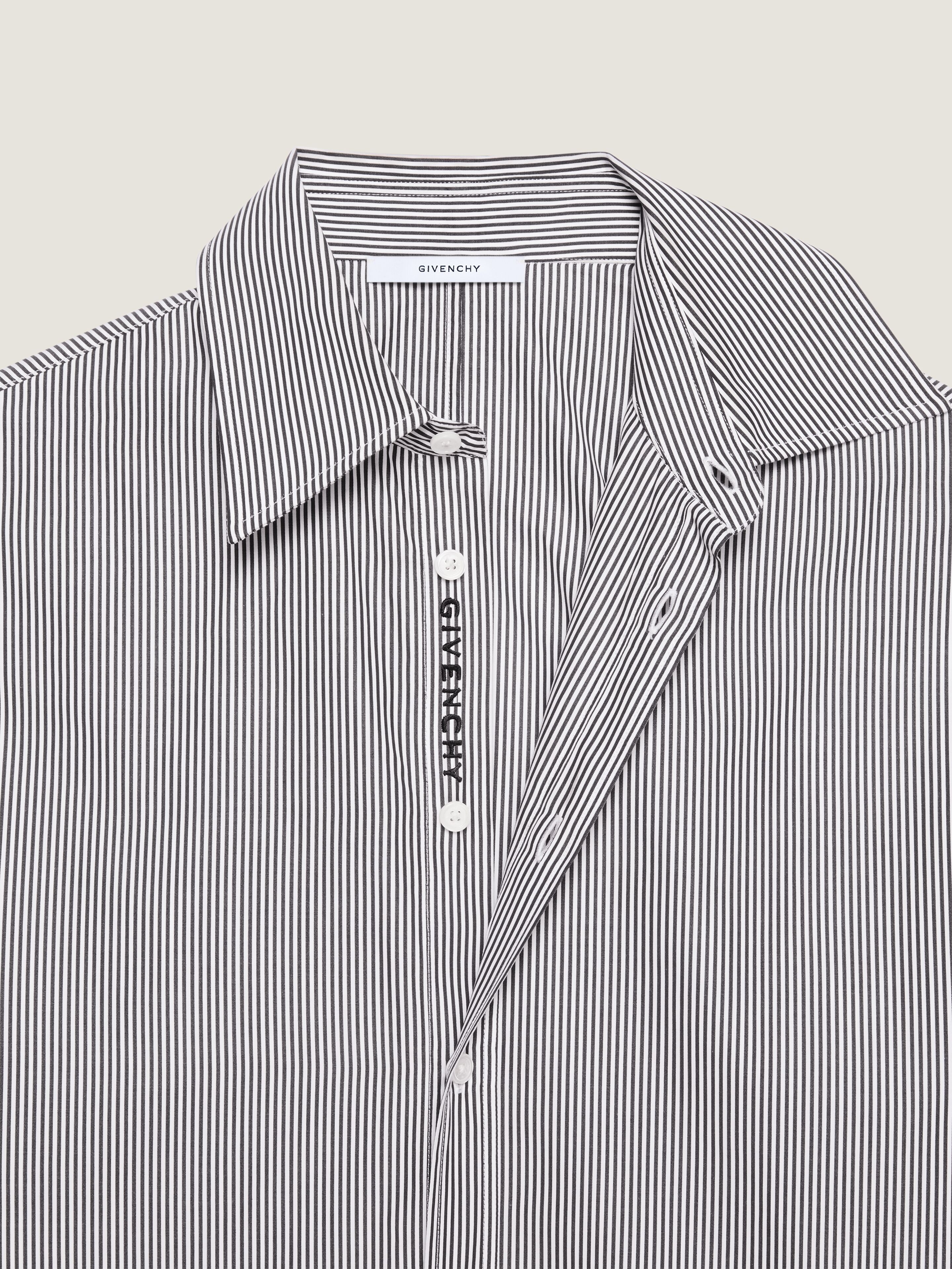 Couture Seam Cocoon shirt in striped poplin